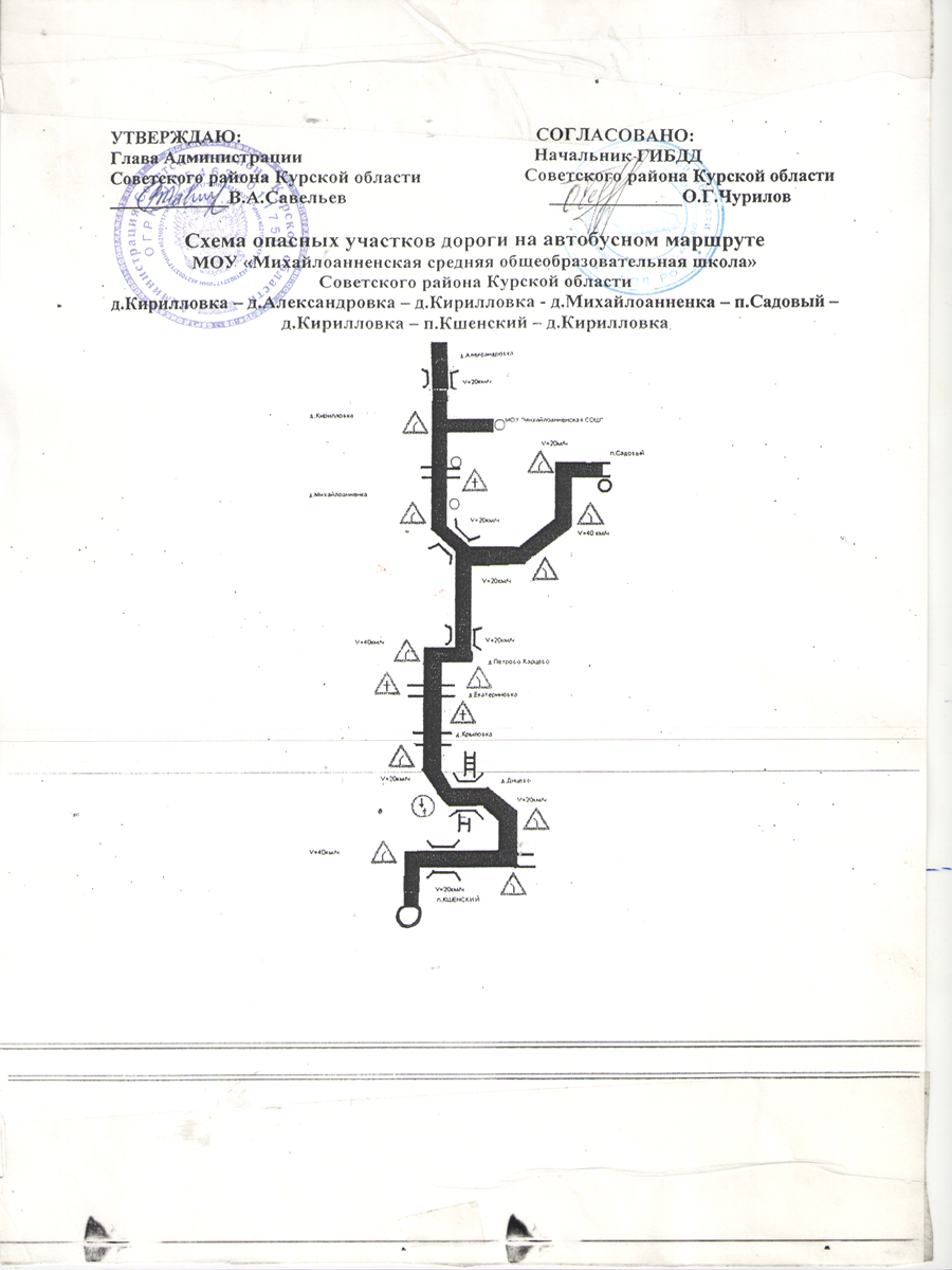 Маршрут из п.Кшенский до д.Кирилловка